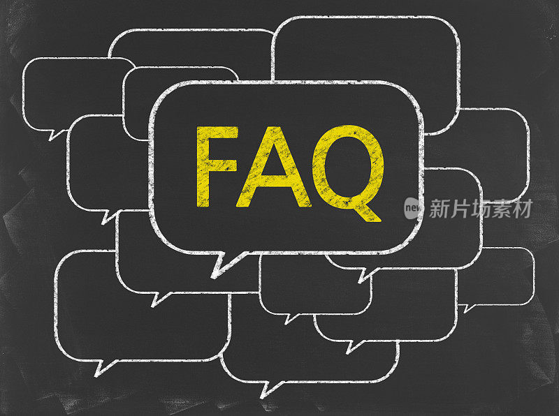 FAQ -商业黑板背景